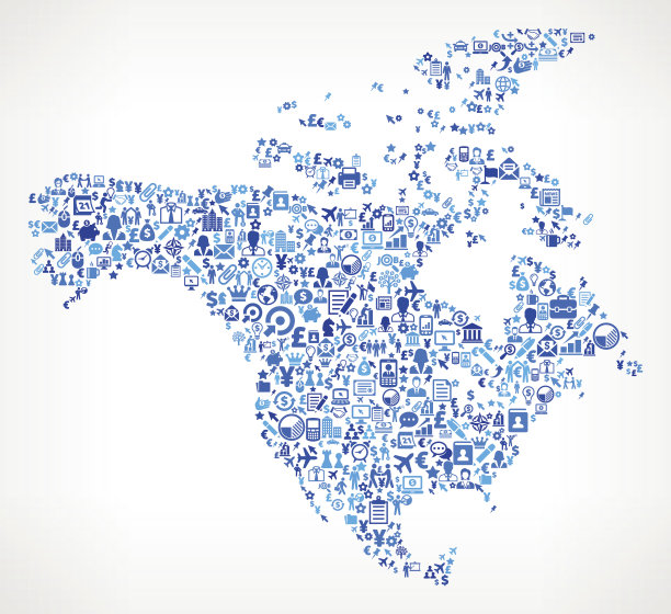 北美商业上的免版税矢量艺术模式图片下载