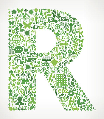 字母R环保与自然界面图标图案图片下载