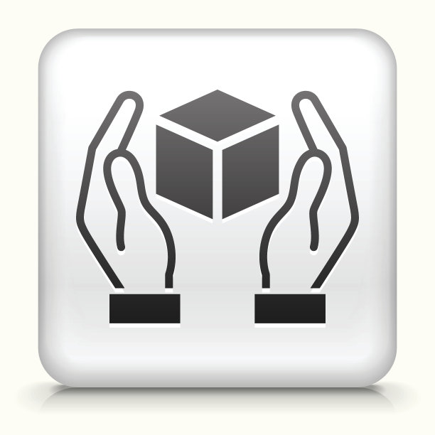 方形按钮与包护理版税免费矢量艺术图片下载