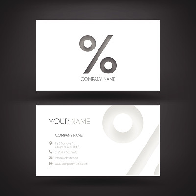 名片模板-百分比符号%图片下载