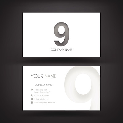 名片模板-数字9' 9'图片下载