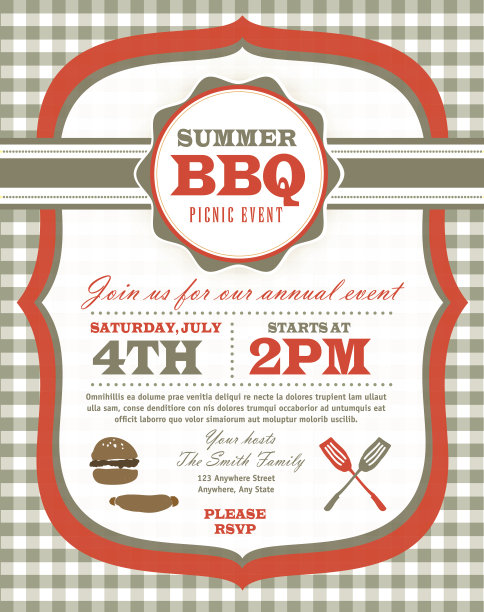 野餐邀请设计模板图片下载