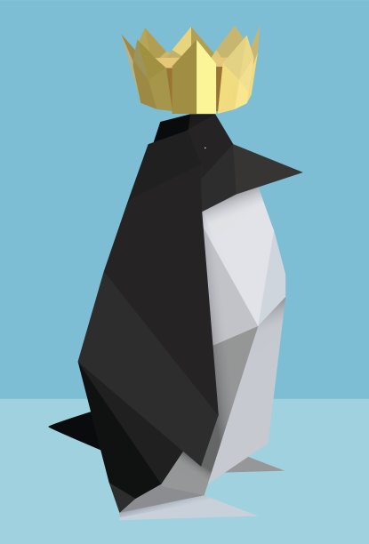 企鹅多边形图片下载