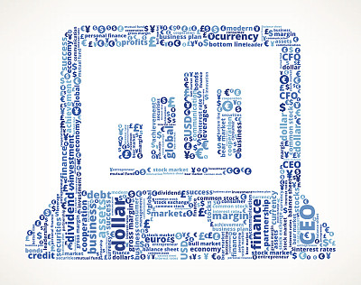 商务和金融文字云笔记本电脑图片下载
