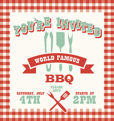 烧烤邀请设计烧烤用具模板图片下载