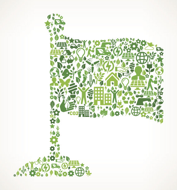 旗帜环保与自然免版税载体艺术图案图片下载