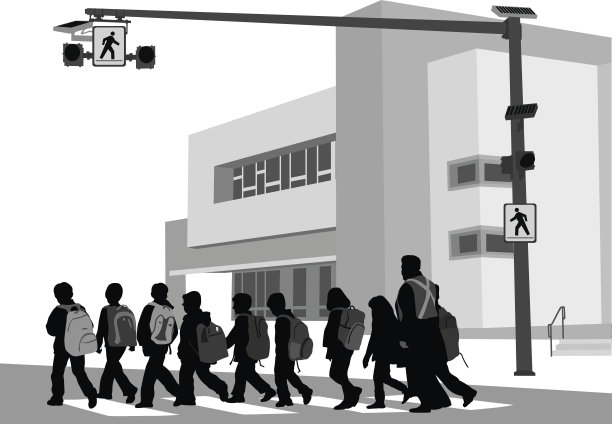 城市街道上的人们图片下载