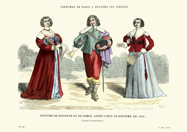 时装历史-勋爵和女士，17世纪图片下载