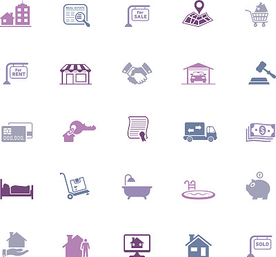 房地产图标集图片下载