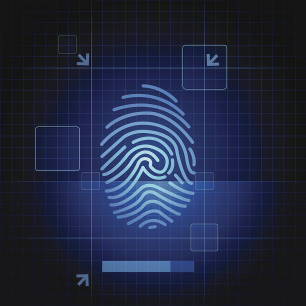 蓝色的指纹图片下载