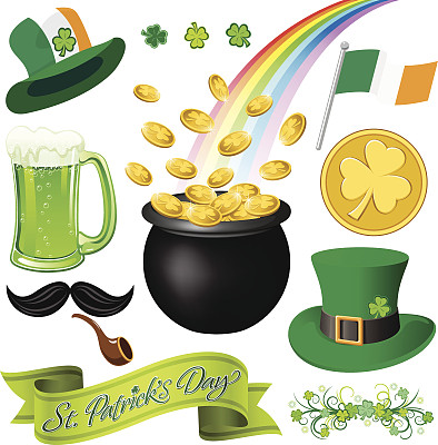 圣帕特里克节设计元素图片下载