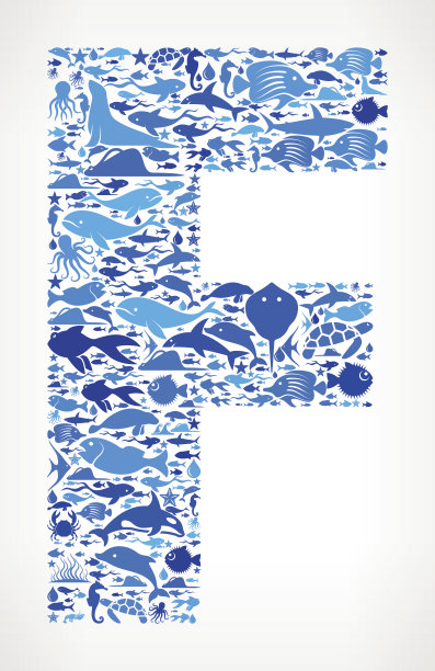 字母f海洋海洋生命蓝色图标图案图片下载