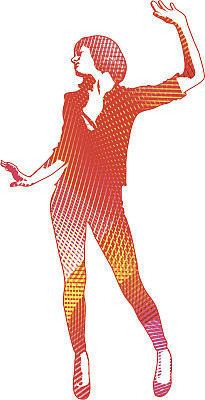 多色跳舞的女人图片下载