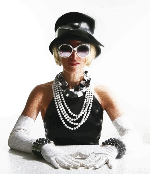 穿着高端复古时装的女人图片下载