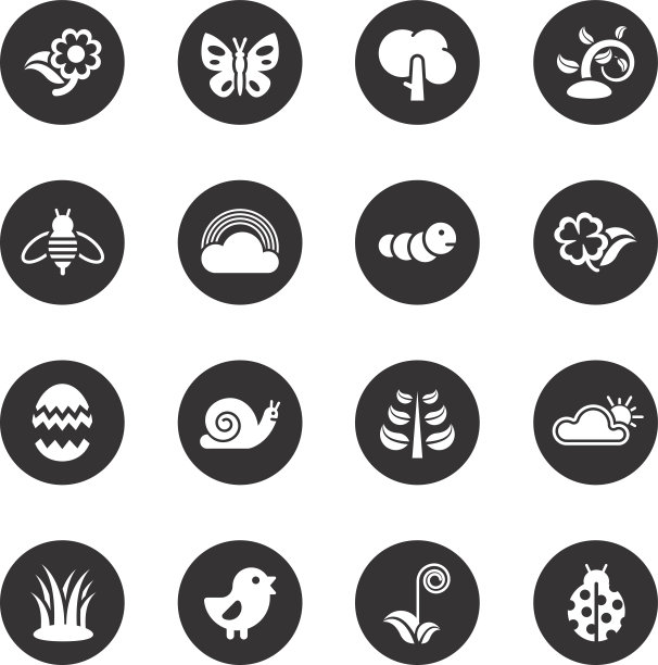 春季标志-黑圈系列图片下载