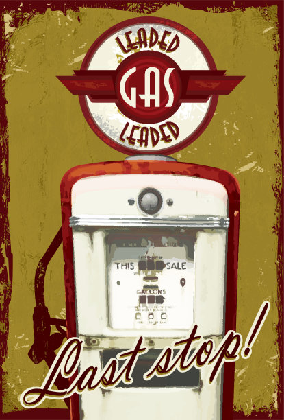 老式气泵标志-最后一站!岁的芥末背景图片下载