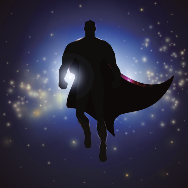 超级英雄在上空盘旋图片下载