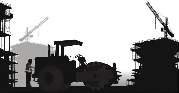 施工现场工人的轮廓图片下载