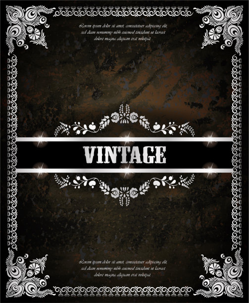 复古的背景，华丽的贺卡设计贺卡，菜单，邀请。图片下载