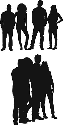 一群站在一起的朋友图片下载