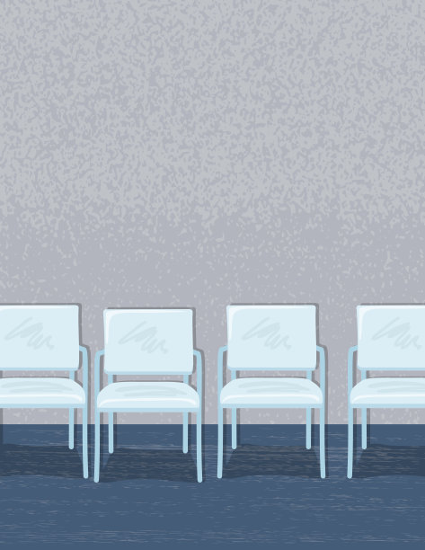 空荡荡的候诊室或办公室里排着的椅子图片下载