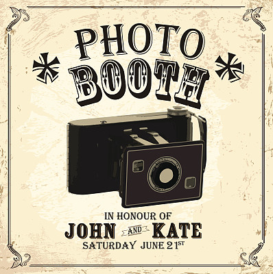 古董照片亭设计模板与古董相机古董纸图片下载