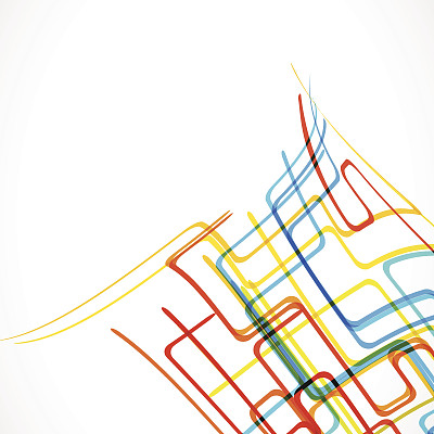 抽象的彩色波浪线图案背景图片下载