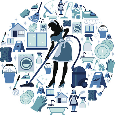 清洁拼贴图片下载