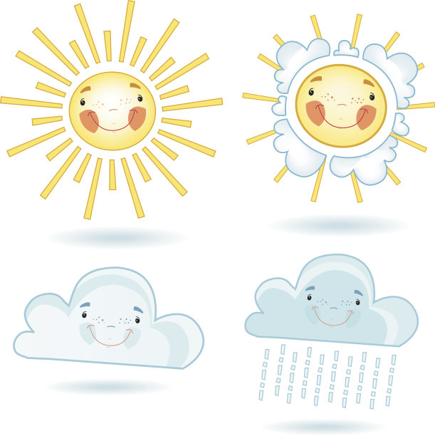 可爱的天气图标图片下载