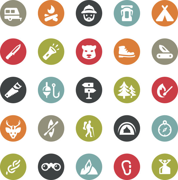 户外和露营图标/林科系列图片下载