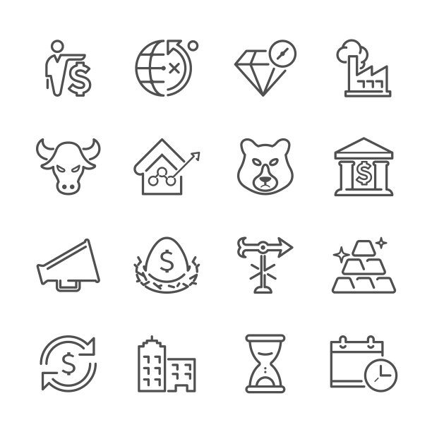 直线图标-商业和投资系列图片下载