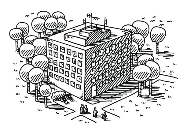 公寓楼房地产制图图片下载