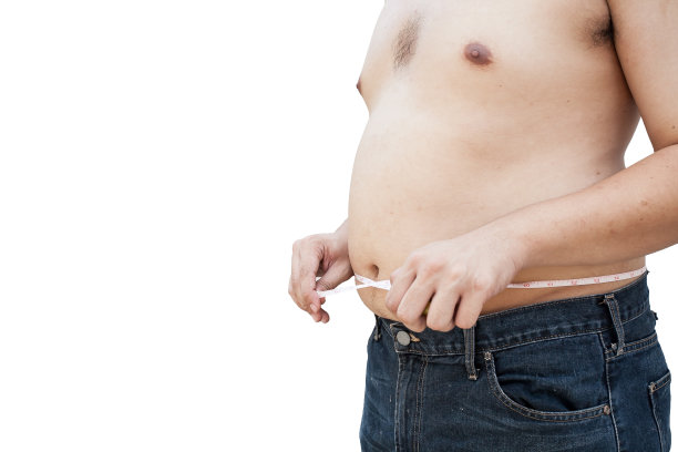 一个拿着卷尺的胖子图片下载