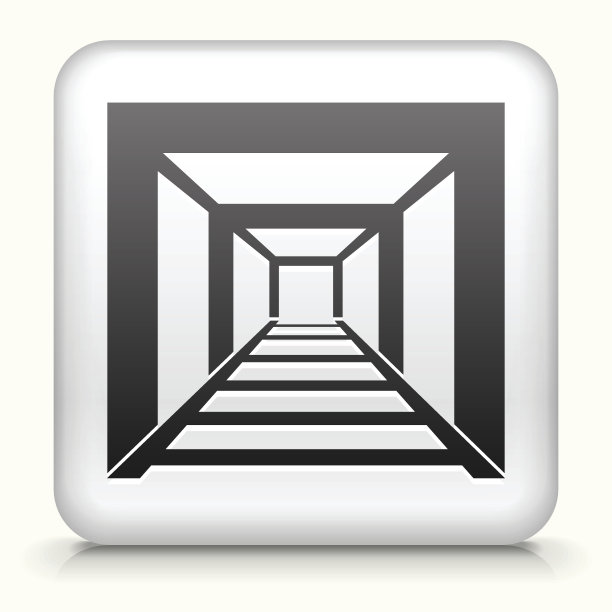 方形按钮与矿山隧道版税免费矢量艺术图片下载