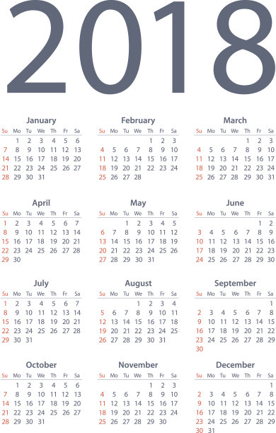 2018年日历-插图图片下载