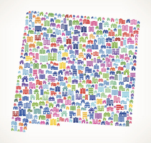 新墨西哥州房地产界面图标模式图片下载