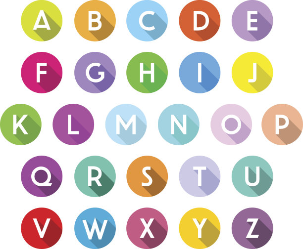 影子字母表图片下载