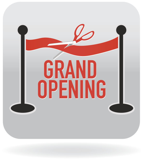 剪子丝带盛大开幕活动图标图片下载