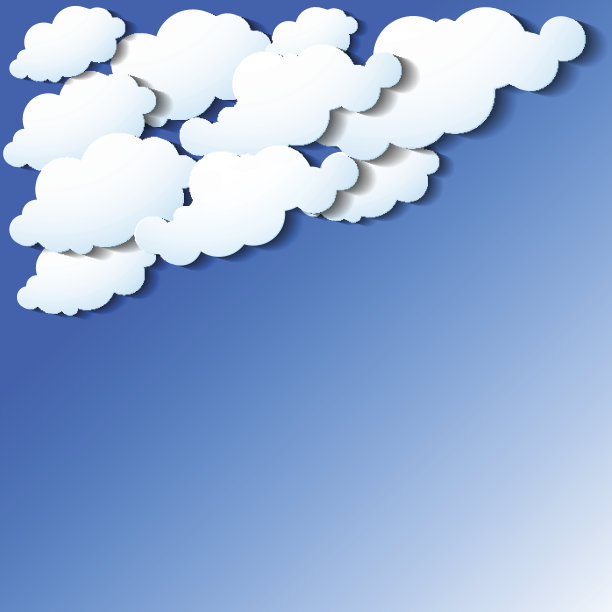 由白云构成的抽象背景。矢量图图片下载