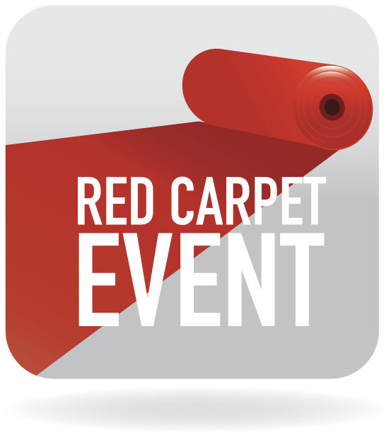 红毯事件图标与白色文本图片下载