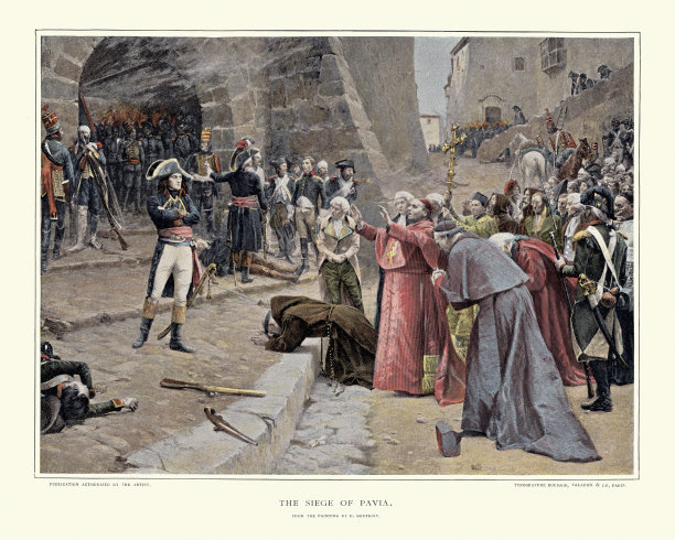 拿破仑在帕维亚(1796年图片下载
