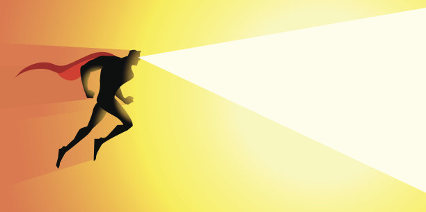 向量超级英雄热激光视觉图片下载