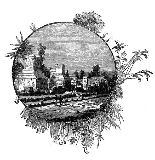 庞贝古城的古董插图图片下载