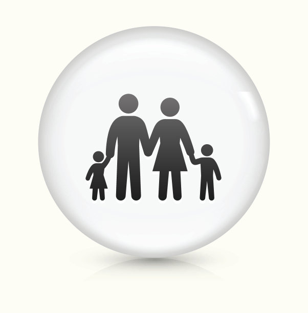 家庭图标上的白色圆形矢量按钮图片下载