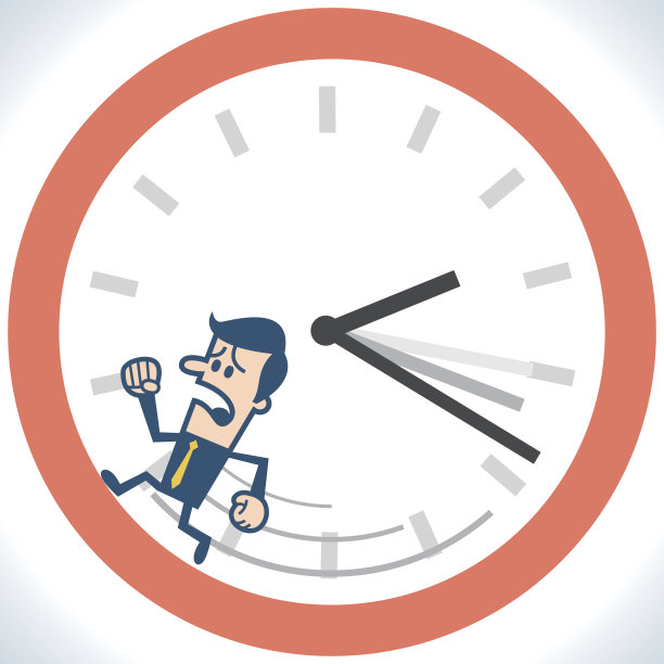 在时钟里奔跑的人图片下载