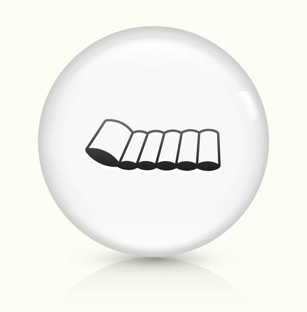 充气池床图标上的白色圆形矢量按钮图片下载