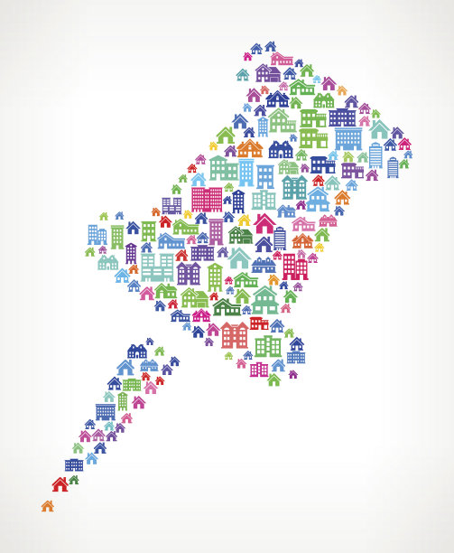 Pin不动产版税免费矢量艺术模式图片下载