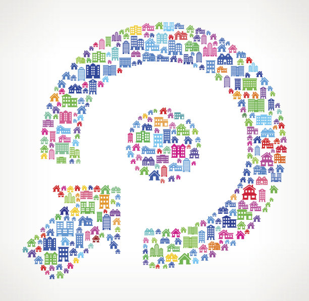 目标和箭头房地产界面图标模式图片下载