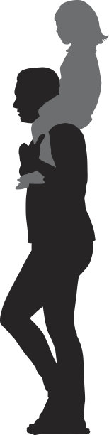 妈妈把女儿扛在肩上图片下载