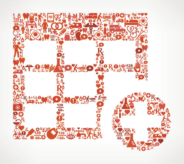 医疗保健和医疗无缝图标模式图片下载